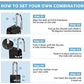 16 Pack 3 Digit Combination Lock Small Combo Locks Waterproof Luggage Number Padlock for Backpack Suitcases Traveling Toolbox School Gym Employee Locker (16 Count)