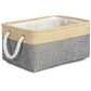 Decorative Basket Rectangular Fabric Storage Bin Organizer Basket with Handles for Clothes Storage
