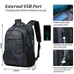 17 Inch Travel Laptop Backpack Water Resistant Hiking Backpack for Men Laptop Bag with USB Charging Port