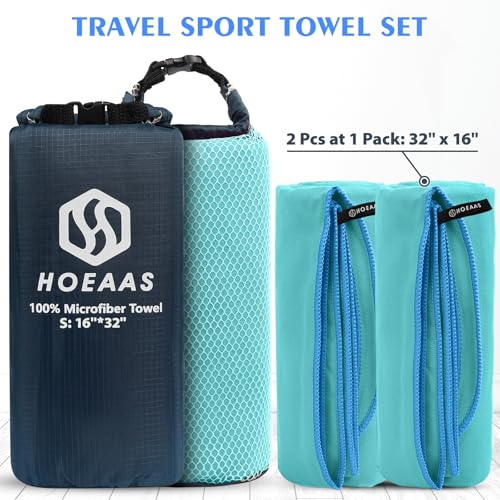 2 Pack Microfiber Camping Towels (2 Count)