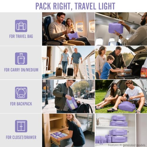 10 Set Packing Cubes for Travel Essentials (99 Count)