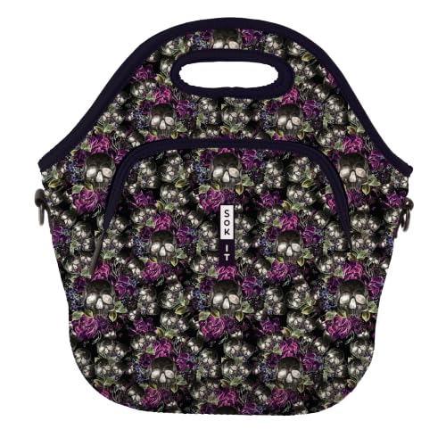 LunchTote Zippered Bag Insulated Neoprene Caddy (After Dark / X-Large 6.5 Quart Lunch Tote)