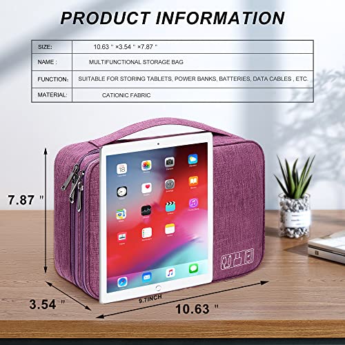 Electronic Bag Travel Cable Accessories Bag Waterproof Double Layer Electronics Organizer Portable Storage Case for Cable