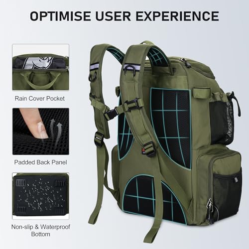Fishing Tackle Backpack with Rod Holders