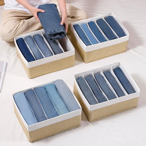 Jeans Drawer Organizers for Clothing (4 Count)