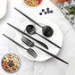 Matte Black Silverware Set for 12 (12 Count)