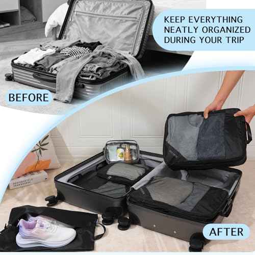 Compression Packing Cubes for Travel (7 Count)