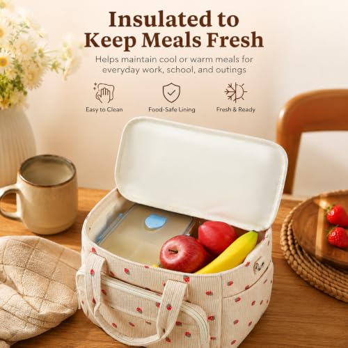 Insulated Lunch Box for Work with Cup Holder