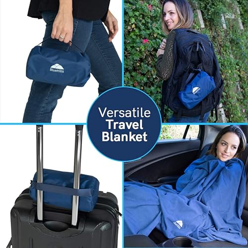 Premium Ultra Compact Travel Blanket Pillow Airplane