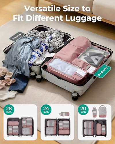 6 Set Compression Packing Cubes for Travel (6 Count)