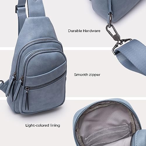 Large Sling Bag for Women Crossbody Purse Leather Fashionable Trendy Chest Bag for Travel