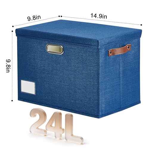 15" Fabric Storage Box with Lids (3 Count)