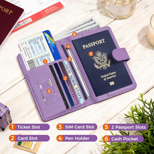 Premium Leather Passport Holder Covers Case