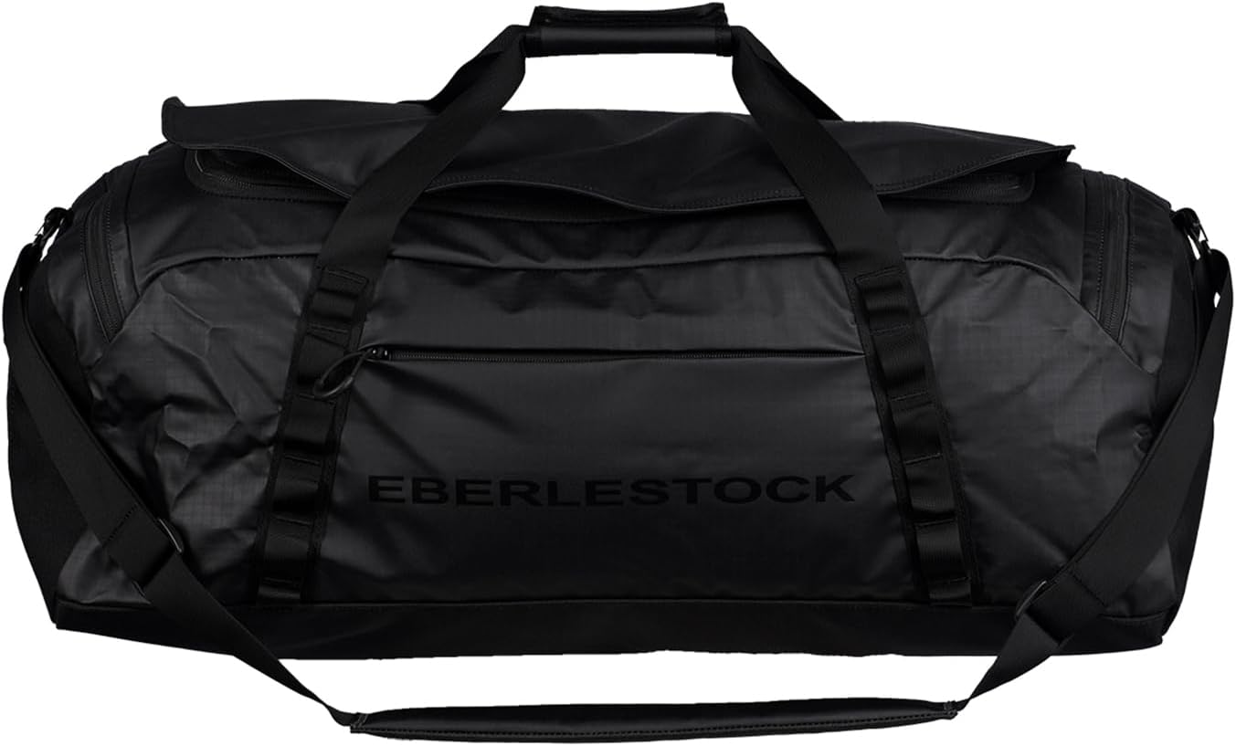 Eberlestock Hyllus Duffel Bag for Men - Durable, Water-Resistant, Small Men's Duffle Bag with Zipper Pockets, Ideal for Travel & Gym, Tactical Gear Bag, Hunting, Fishing, Camping - Black, 65L - Roamly
