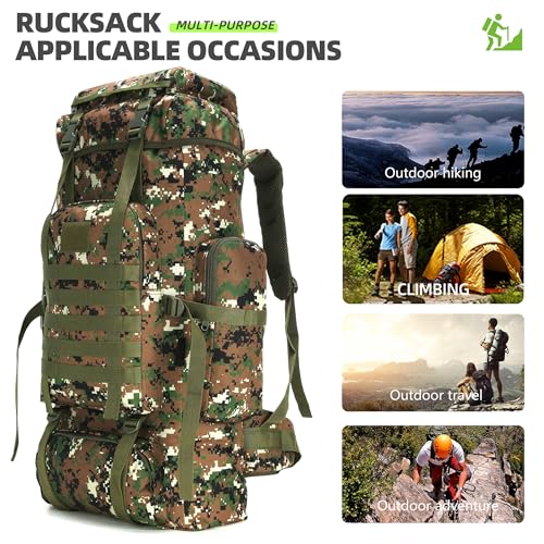 70L Camping Hiking Backpack Tactical Backpack Military Molle Rucksack Backpack for Outdoor