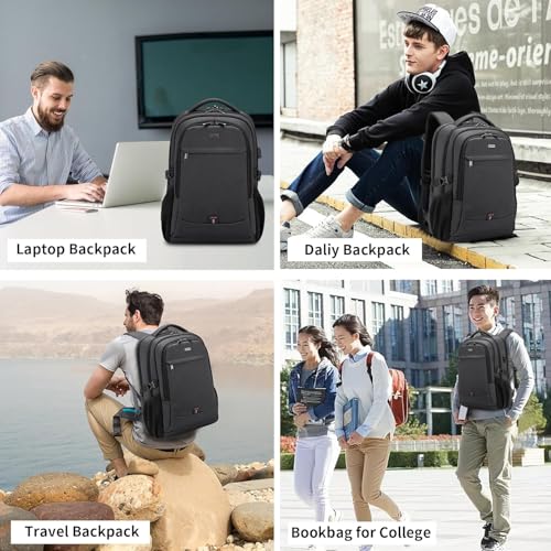 17 Inch Laptop Backpack for Travel Water Resistant College Bookbag for Men