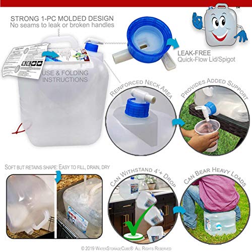 Collapsible Water Container with Spigot (2 Count)