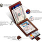 RFID Blocking Slim Bifold Genuine Leather Minimalist Front Pocket Wallets for Men with Money Clip Thin Mens