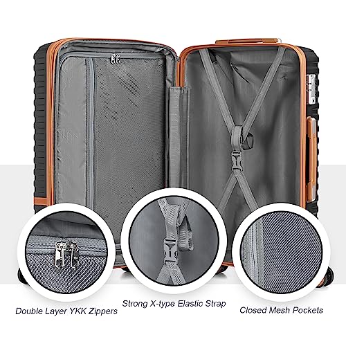 Carry On Luggage 20 Inch Expandable Suitcase with Spinner Wheel (3 Count)