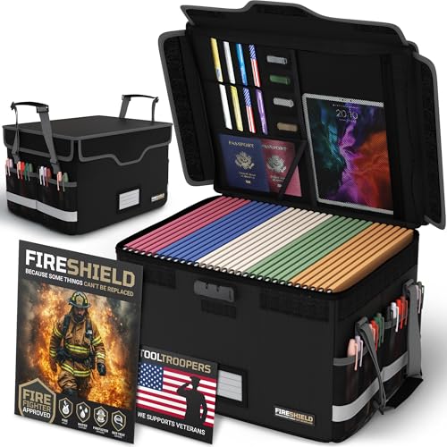 FIRESHIELD PRO 5200°F Fireproof Document Box with Lock