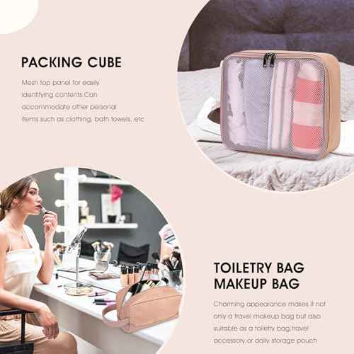 3PCS Faux Leather Weekender Bag for Women Men Travel Bag Overnight Bags (3 Count)