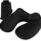 urophylla Inflatable Travel Pillow, Soft Velvet Inflatable Neck Pillow for Traveling, Airplanes, Train, Car, Office with Compact Bag, Breathable Washable Cover, Suit for Adults Sleeping - Black