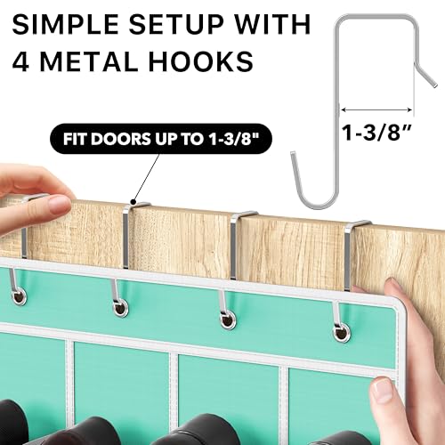 24 Pockets Clear Over the Door Shoe Organizer