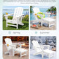 4 Pcs HDPE Folding Adjustable Adirondack Chair with Ottoman (4 Count)