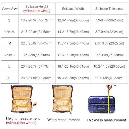 Thicker Luggage Cover Elastic Suitcase Cover Protector Fits 18