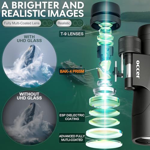 12x50 Binoculars for Adults High Powered for Bird Watching Hunting