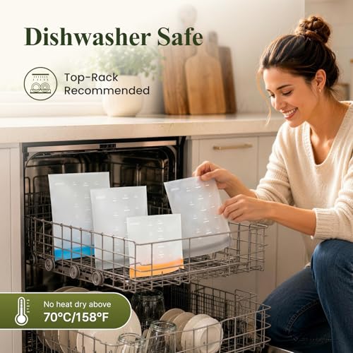 Reusable Bags Dishwasher Safe (6 Count)