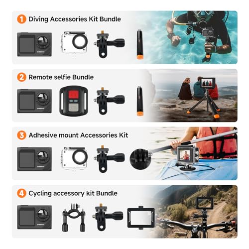 SVGo2 4K Underwater Camera with Floating Selfie Stick for Snorkeling