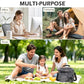 Double Layer Cooler Insulated Lunch Bag Adult Lunch Box Large Tote Bag for Men (MWH)