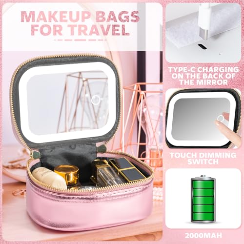 Mini Makeup Bag with Led Mirror