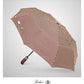 Folding Umbrella Real Wood Handle Kimono Burgundy
