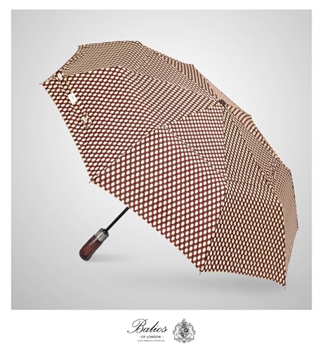 Folding Umbrella Real Wood Handle Kimono Burgundy