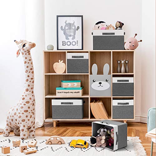 Large Fabric Storage Bins with 3 Handles (3 Count)