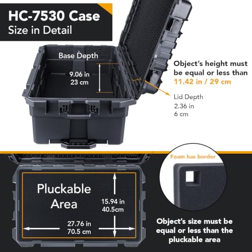 HC 7530 Hard Case with Wheels and Foam