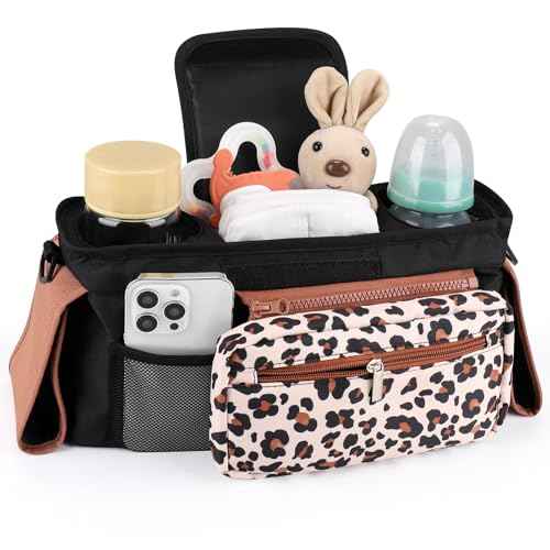 Universal Stroller Organizer with Insulated Cup Holder