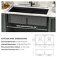 33 Inch Matte Black Double Bowl Kitchen Sinks