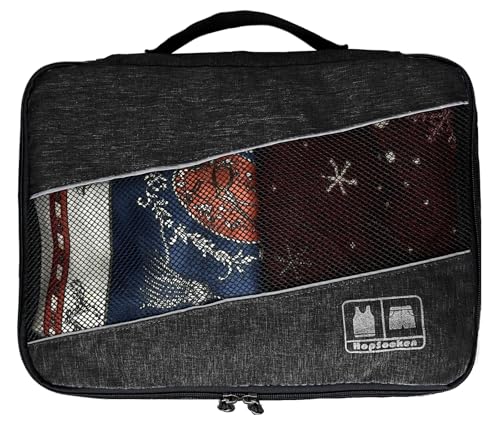 5 Set Packing Cubes for Travel Large Suitcase Luggage Organizer Bags Travel Accessories Vacation 4 Cubes 1 Laundry Pouch Bag (5 Count)
