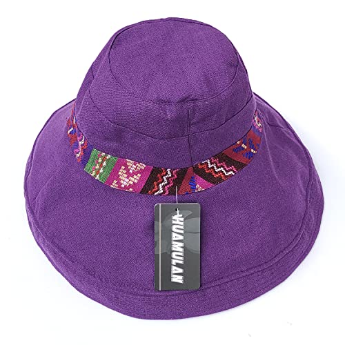 Women Summer Wide Brim Sun Hat Bucket Fishing Hats UV Protection