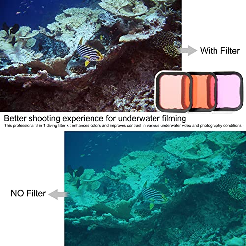 Waterproof Case with Filters for GoPro Hero 5 6 7 Black Hero