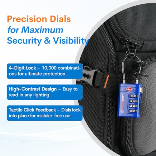 Open Alert TSA Approved Luggage Locks (6 Count)