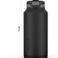 ZULU Powerfill Pro 64oz Half Gallon Stainless Steel Water Bottle with Quick Fill Lid, Triple Walled Vacuum Insulated Metal, Leak Proof Locking Lid, Sip and Chug, Reusable BPA Free, Black Monochrome - Roamly