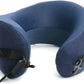 C CUSHION LAB Travel Pillow, Award-Winning Patented Ergonomic Design for Chin & Neck Support Memory Foam Neck Pillow, Compact Airplane Pillow for Traveling, Flight, Car (Navy, Medium)
