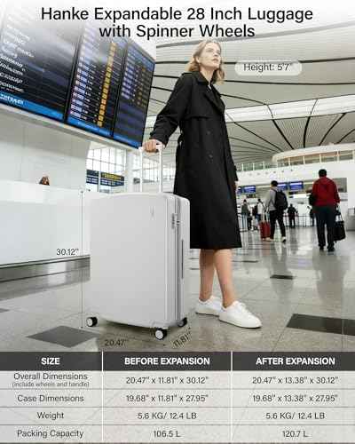 28 Inch Expandable Large Checked Luggage