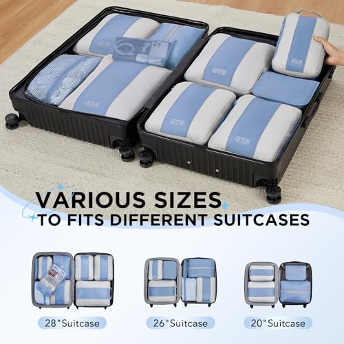 10 Set Compression Packing Cubes for Travel Essentials (10 Count)
