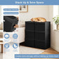 Large 22 Quart Linen Fabric Foldable Storage Bin Cube Organizer Basket with Flip (4 Count)