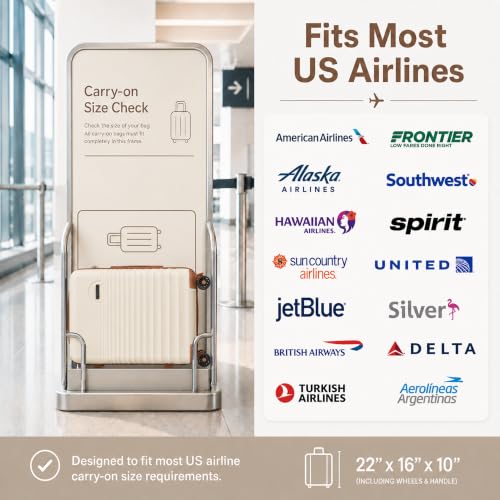 Carry On Luggage 22x14x9 Airline Approved Suitcase with Wheels